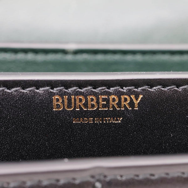 BURBERRY Snip Smooth Calfskin Leather Shoulder Bag Black