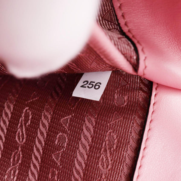 PRADA Soft Saffiano Leather Chain Crossbody Bag Pink