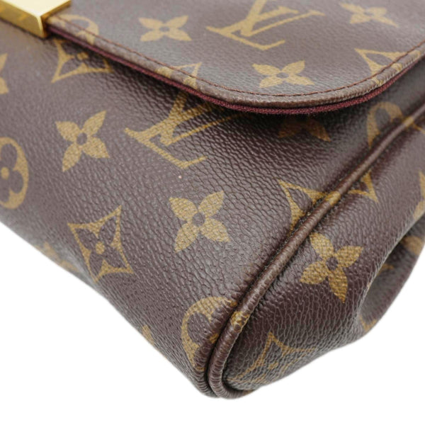 LOUIS VUITTON Favorite MM Monogram Canvas Shoulder Bag Brown