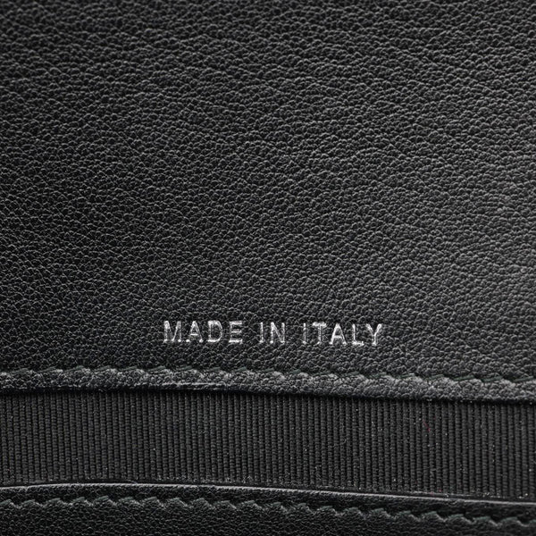 CHANEL CC Box O Case Quilted Leather Pouch Black