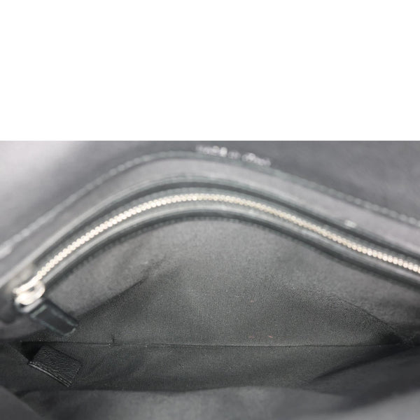 CHANEL CC Box O Case Quilted Leather Pouch Black