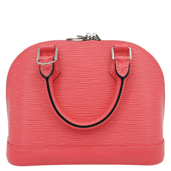 LOUIS VUITTON Alma BB Epi Leather Satchel Crossbody Bag Pink