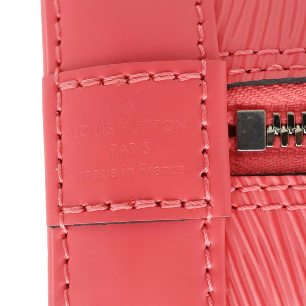LOUIS VUITTON Alma BB Epi Leather Satchel Crossbody Bag Pink