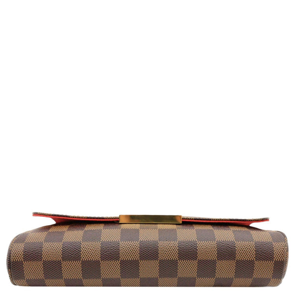 LOUIS VUITTON Favorite MM Damier Ebene Chain Shoulder Bag Brown