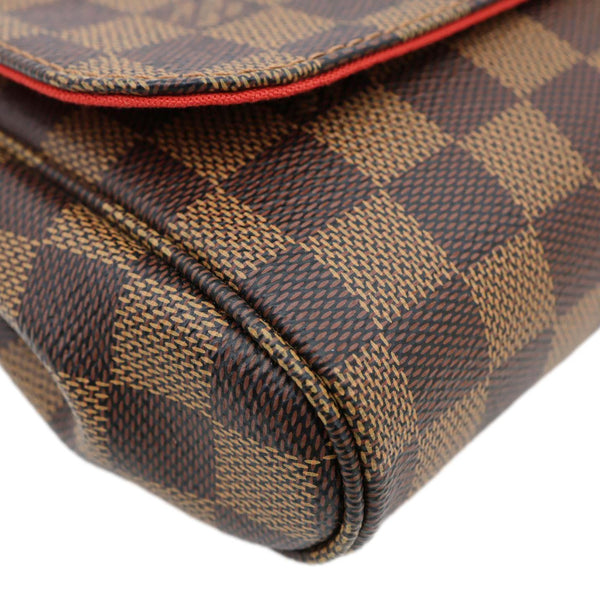 LOUIS VUITTON Favorite MM Damier Ebene Chain Shoulder Bag Brown