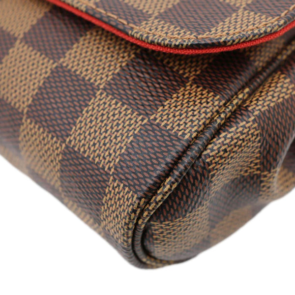 LOUIS VUITTON Favorite MM Damier Ebene Chain Shoulder Bag Brown