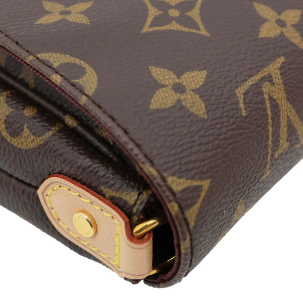 LOUIS VUITTON Favorite MM Monogram Canvas Shoulder Bag Brown