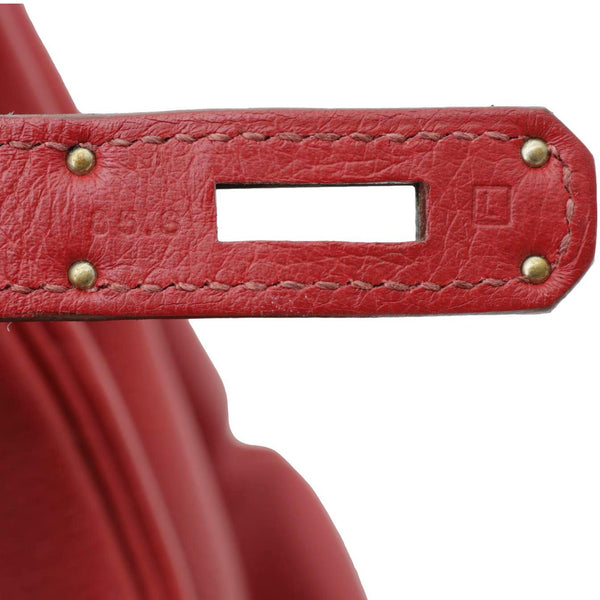 HERMES Birkin 35 Togo Leather Tote Bag Red