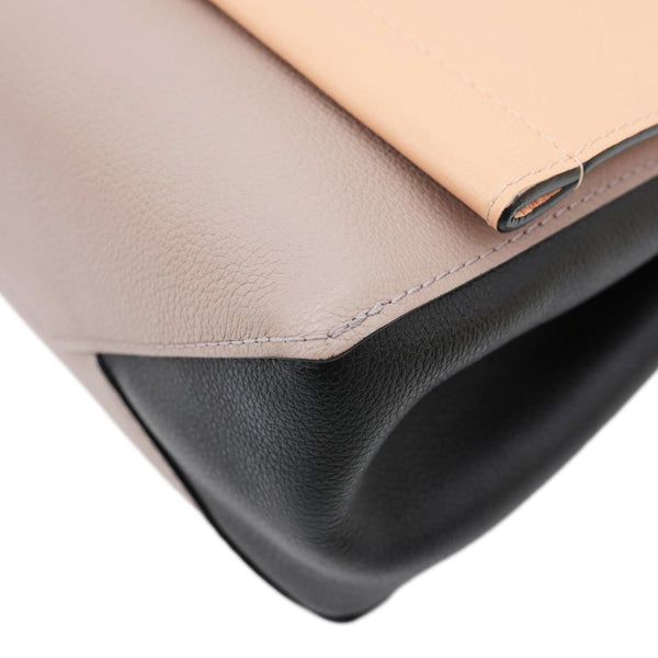 LOUIS VUITTON Lockme II BB Pebbled Leather Crossbody Bag Peach