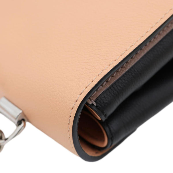 LOUIS VUITTON Lockme II BB Pebbled Leather Crossbody Bag Peach