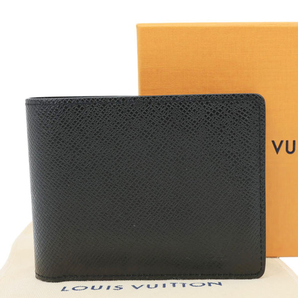 LOUIS VUITTON Amerigo Taiga Leather Wallet Black