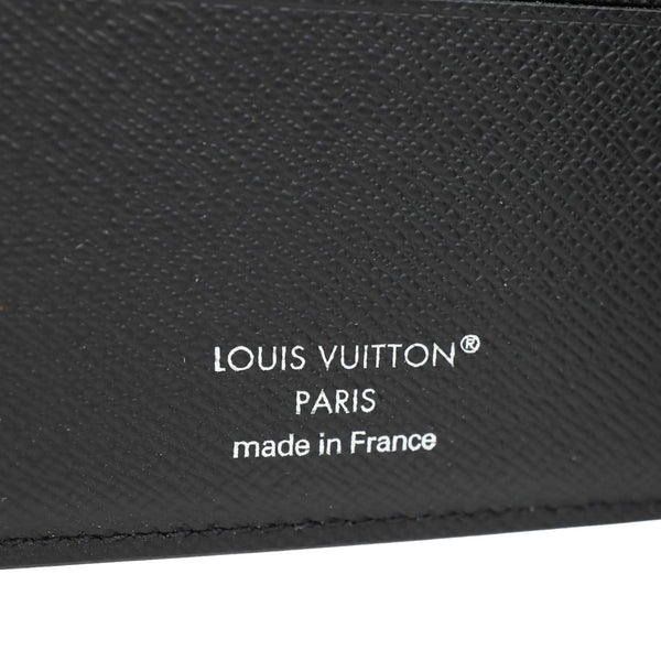 LOUIS VUITTON Amerigo Taiga Leather Wallet Black