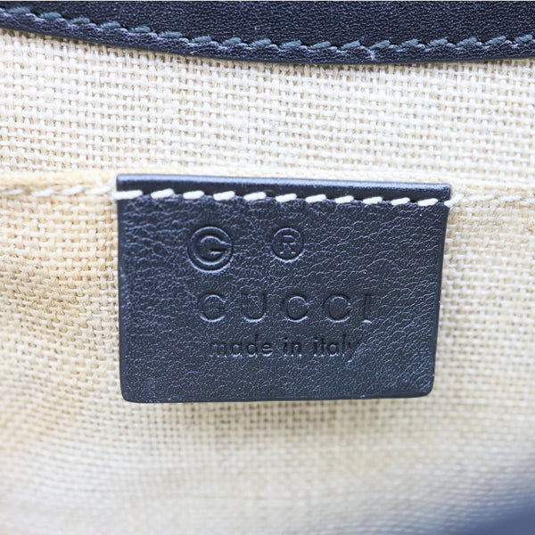 GUCCI Emily Mini GG Leather Chain Shoulder Bag Black 449636