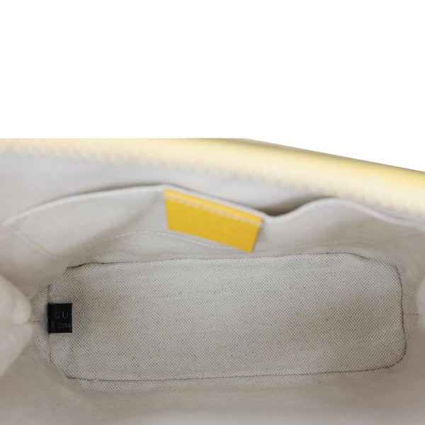 GUCCI Horsebit 1955 Mini Leather Crossbody Bag Yellow 640716