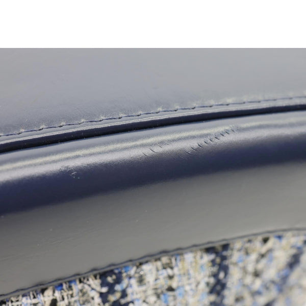 CHANEL Gabrielle Small Tweed Crossbody Bag Navy Blue