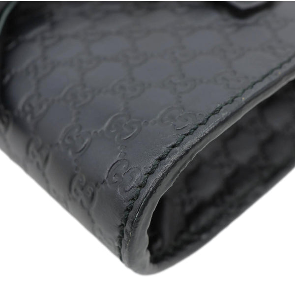 GUCCI Emily Mini GG Leather Chain Shoulder Bag Black 449636