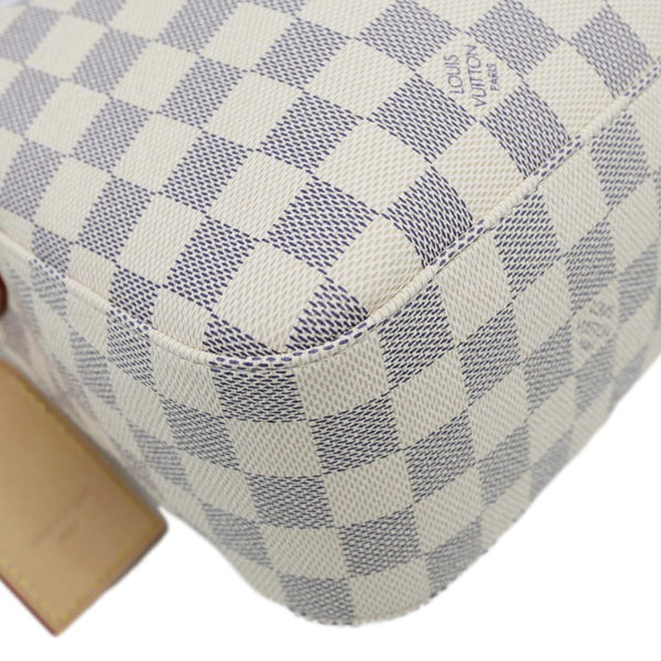 LOUIS VUITTON Slouchy PM Damier Azur Hobo Bag Rose Ballerine