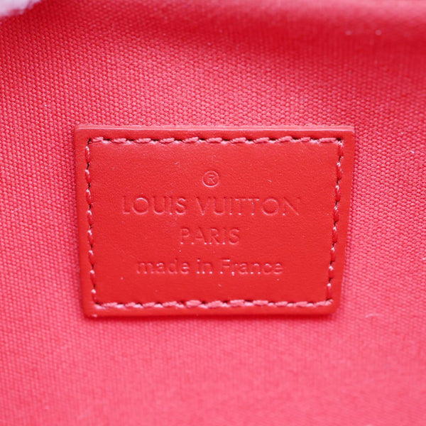 LOUIS VUITTON Felicie Pochette Monogram Vernis Crossbody Bag Red