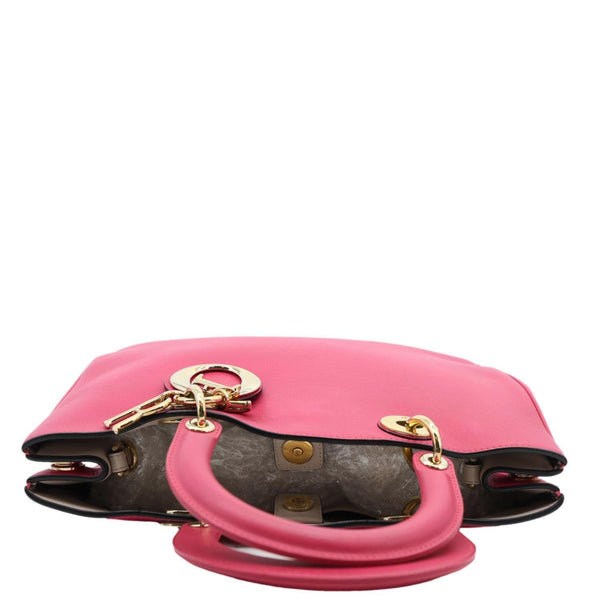 CHRISTIAN DIOR Diorissimo Medium Calfskin Leather Tote Bag Fuchsia