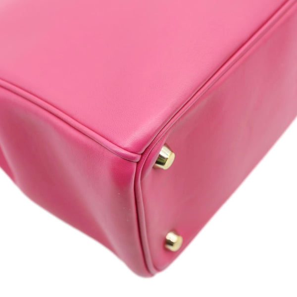 CHRISTIAN DIOR Diorissimo Medium Calfskin Leather Tote Bag Fuchsia