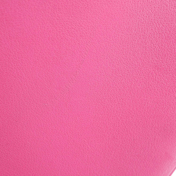 CHRISTIAN DIOR Diorissimo Medium Calfskin Leather Tote Bag Fuchsia