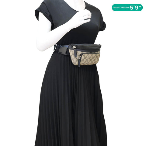 GUCCI GG Supreme Canvas Belt Bag Black 450946