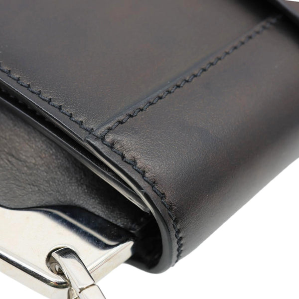 PRADA Sidonie Leather Crossbody Bag Black