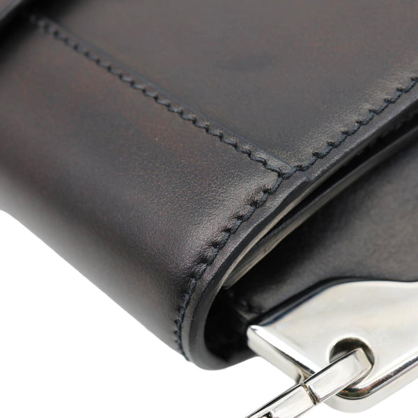 PRADA Sidonie Leather Crossbody Bag Black