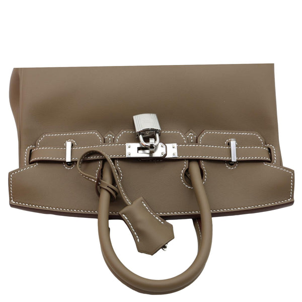 HERMES Birkin 25 Swift Calfskin Leather Tote Bag Etoupe