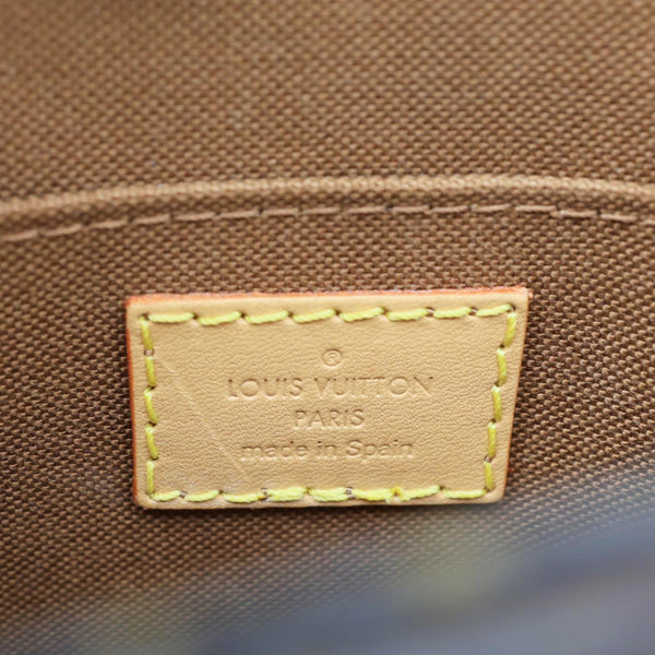 LOUIS VUITTON Petit Sac Plat Monogram Canvas Shoulder Bag Brown