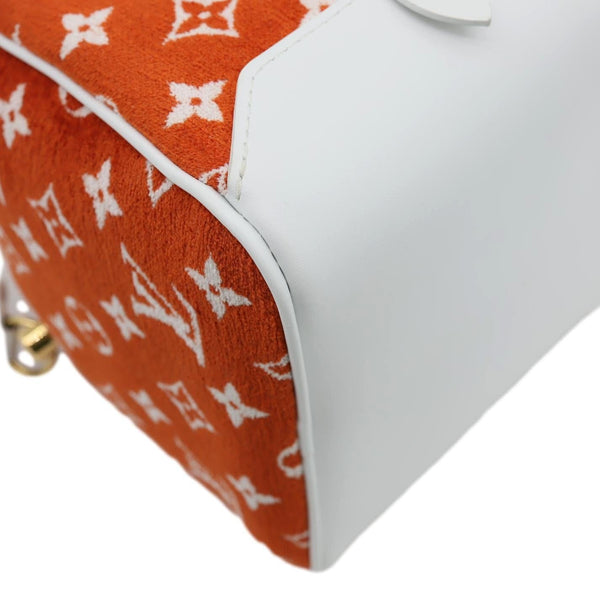 LOUIS VUITTON Match Square Monogram Jacquard Velvet Tote Bag Orange