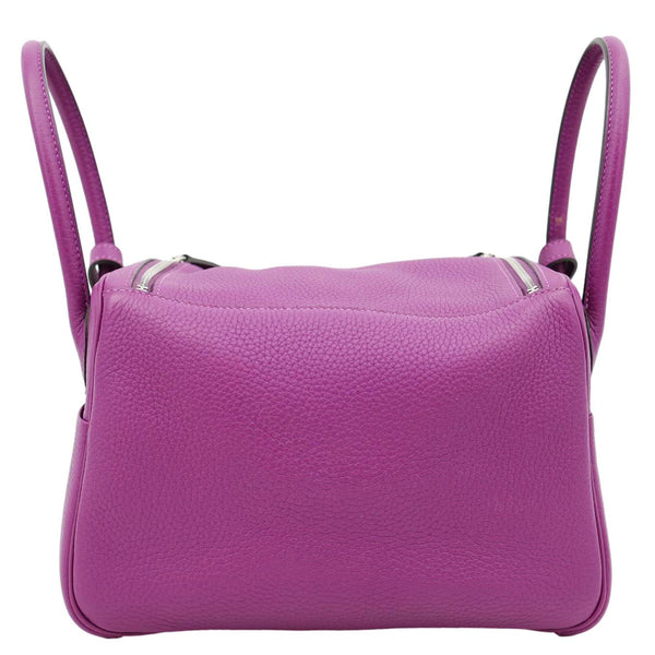 HERMES Lindy 26 Taurillon Clemence Leather Shoulder Bag Purple
