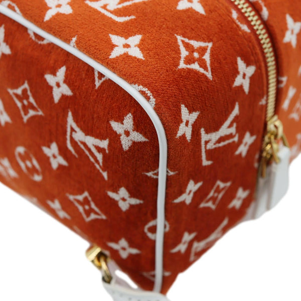 LOUIS VUITTON Match Square Monogram Jacquard Velvet Tote Bag Orange