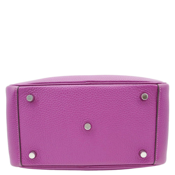 HERMES Lindy 26 Taurillon Clemence Leather Shoulder Bag Purple