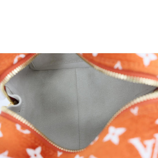 LOUIS VUITTON Match Square Monogram Jacquard Velvet Tote Bag Orange