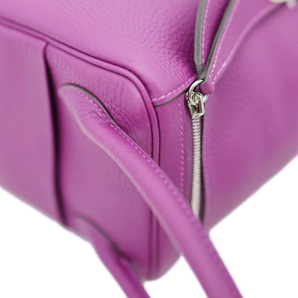 HERMES Lindy 26 Taurillon Clemence Leather Shoulder Bag Purple