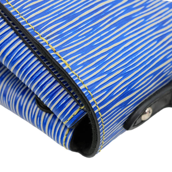 LOUIS VUITTON Cluny BB Epi Leather Top Handle Crossbody Bag Blue