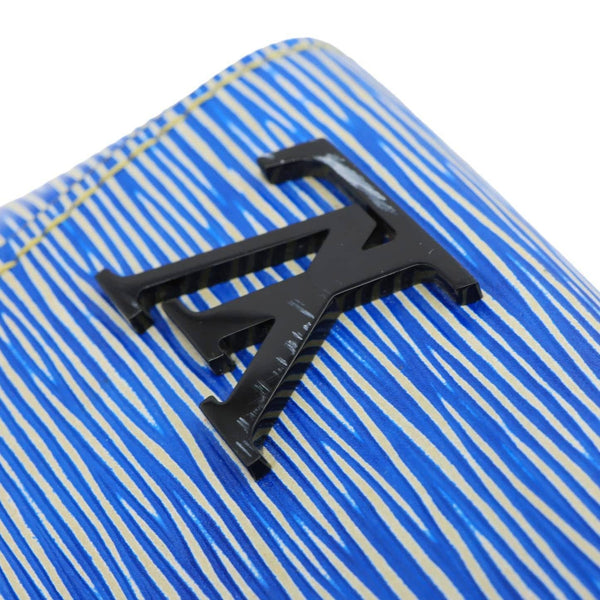 LOUIS VUITTON Cluny BB Epi Leather Top Handle Crossbody Bag Blue