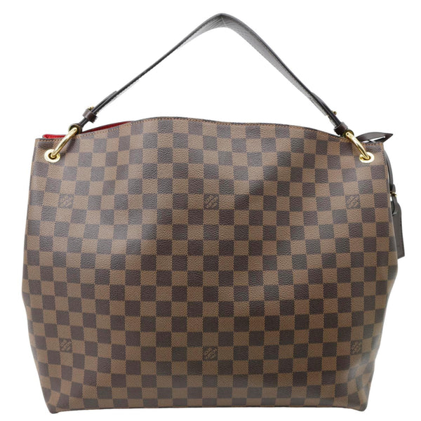 LOUIS VUITTON Graceful MM Damier Ebene Hobo Bag Brown
