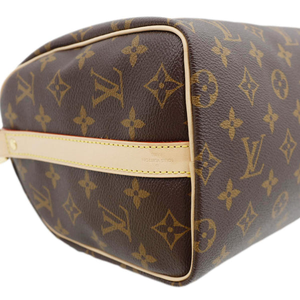 LOUIS VUITTON Speedy 25 Bandouliere Monogram Canvas Satchel Bag Brown