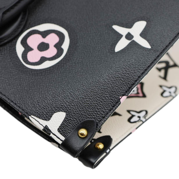 LOUIS VUITTON Onthego GM Wild At Heart Monogram Giant Canvas Tote Bag Black