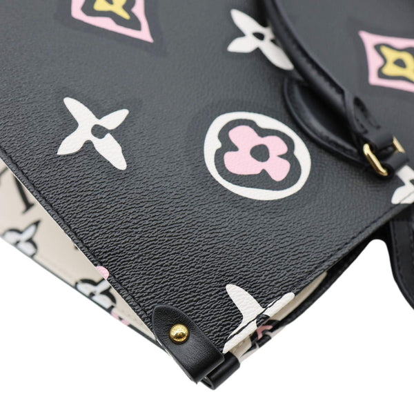 LOUIS VUITTON Onthego GM Wild At Heart Monogram Giant Canvas Tote Bag Black