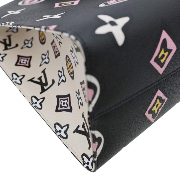 LOUIS VUITTON Onthego GM Wild At Heart Monogram Giant Canvas Tote Bag Black