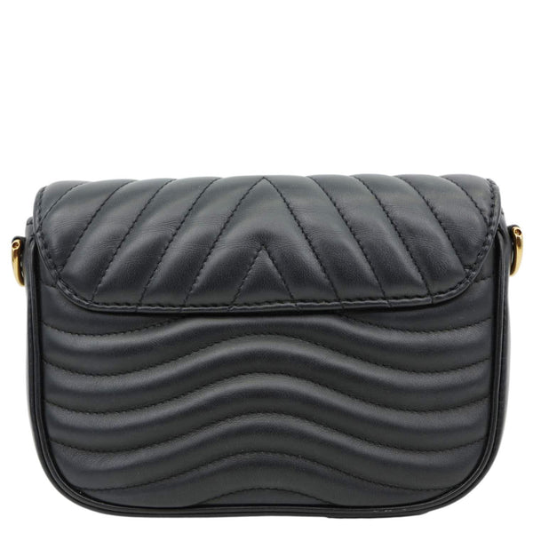 LOUIS VUITTON New Wave Multi Pochette Leather Chain Shoulder Bag Black