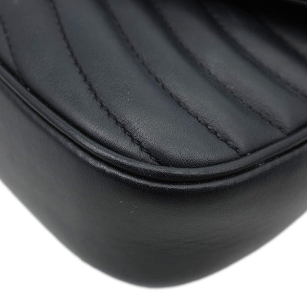 LOUIS VUITTON New Wave Multi Pochette Leather Chain Shoulder Bag Black