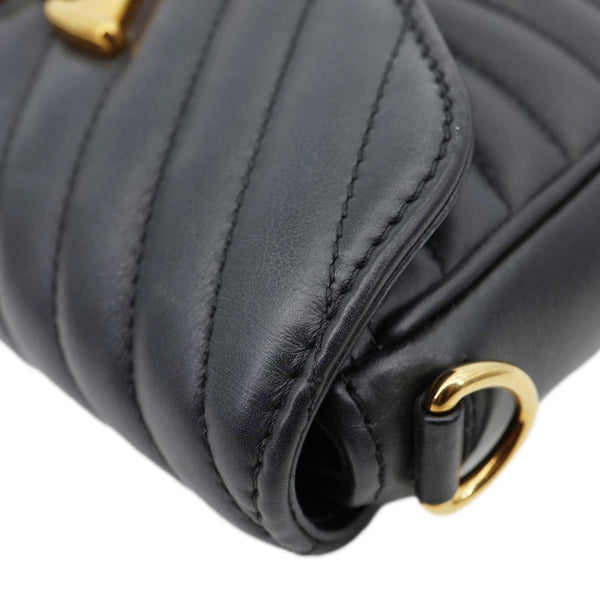 LOUIS VUITTON New Wave Multi Pochette Leather Chain Shoulder Bag Black