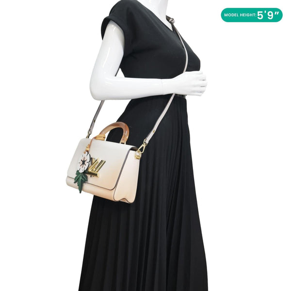 LOUIS VUITTON Twist MM Gradient Epi Leather Crossbody Bag Brume