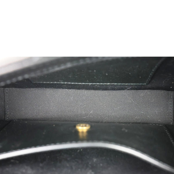 YVES SAINT LAURENT Loulou Mini Chevron Lambskin Leather Crossbody Bag Black