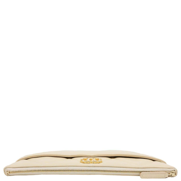 CHANEL Interlocking CC Quilted 19 Leather O-Case Off White