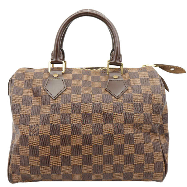 LOUIS VUITTON Speedy 25 Damier Ebene Satchel Bag Brown
